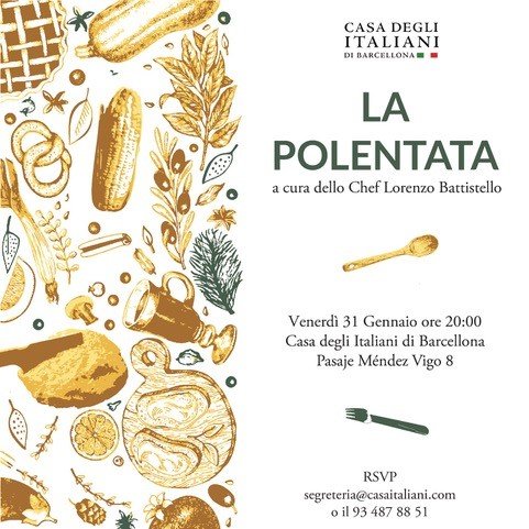 Ore 20:00 - cena mensile  Polentata