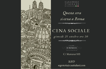 Cena sociale Questa sera si cena a Roma