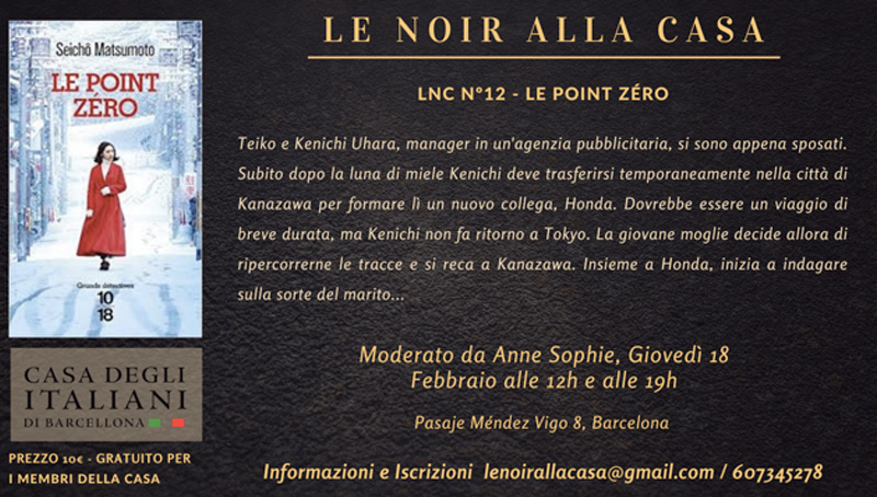 Hora 12:00 y 19:00 - Club di lettura Le noir alla casa, puntata n 12