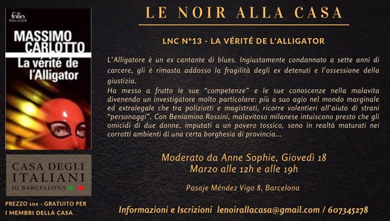 Hora 12:00 - CLUB DI LETTURA LE NOIR ALLA CASA, puntata n 13