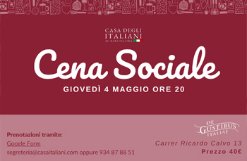 Cena Sociale Maggio